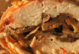 Роллы из курицы с грибами